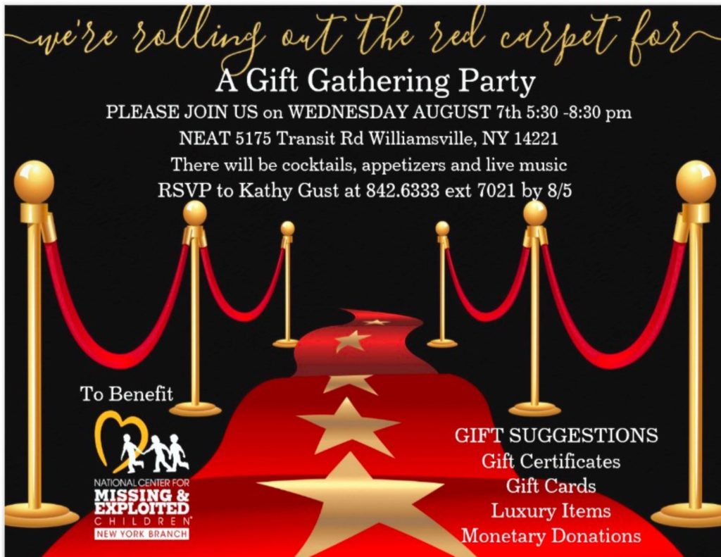 You’re Invited: Gift Gathering Party to Support The National Center for Missing and Exploited Children Buffalo